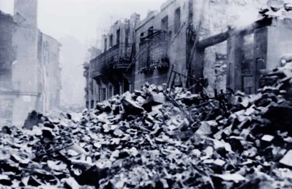 The town of Guernica after the bombing